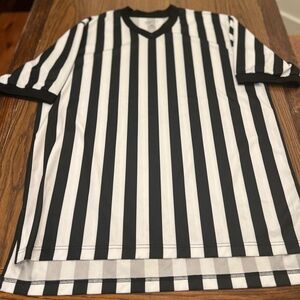 Black and White Striped Men's Jersey